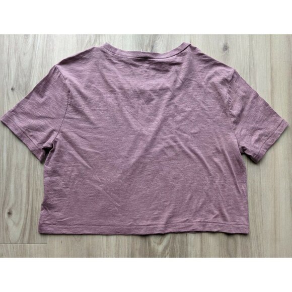 Aeropostale Choker Oversized Crop Tee Pink Womens Medium - Picture 8 of 12